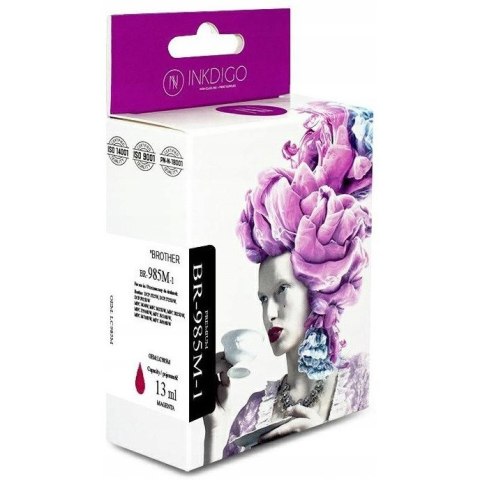 Tusz INKDIGO (BR-985M-1) purpurowy 18ml zamiennik BROTHER (LC985M) Tusz INKDIGO (BR-985M-1) purpurowy 18ml zamiennik BROTHER (LC985M)
