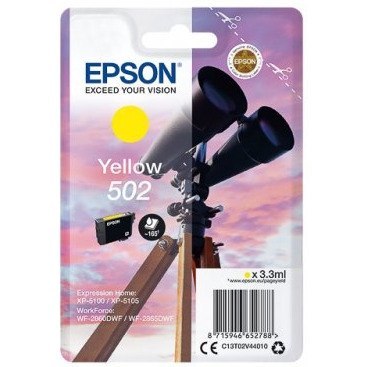 Tusz EPSON (502/C13T02V44010) żółty 3,3ml/160str Tusz EPSON (502/C13T02V44010) żółty 3,3ml/160str