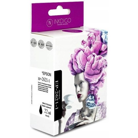 Tusz INKDIGO (EP-2621-1) czarny 22ml zamiennik EPSON (26XL/C13T26214010) Tusz INKDIGO (EP-2621-1) czarny 22ml zamiennik EPSON (26XL/C13T26214010)