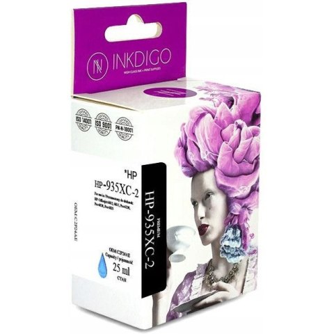 Tusz INKDIGO (HP-935XC-2) niebieski 15ml zamiennik HP (935XL/C2P24AE) Tusz INKDIGO (HP-935XC-2) niebieski 15ml zamiennik HP (935XL/C2P24AE)