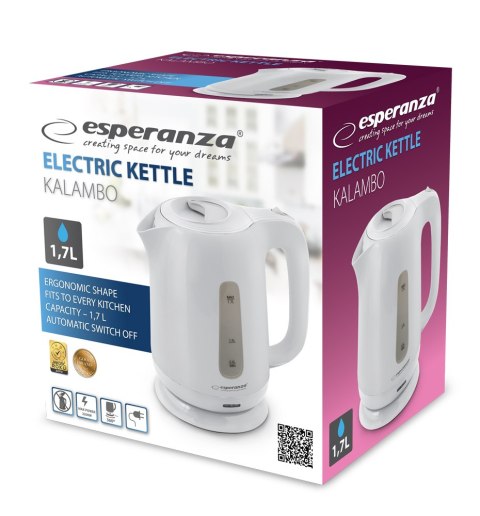 Czajnik elektryczny KALAMBO 1.7 L BIAŁY ESPERANZA EKK015W Czajnik elektryczny KALAMBO 1.7 L BIAŁY ESPERANZA EKK015W