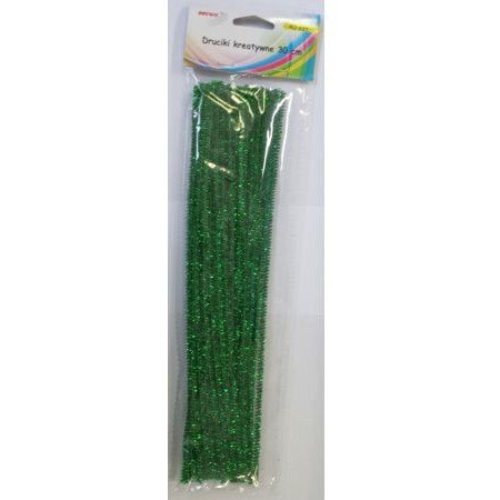 Druciki kreatywne dr17 zielony metaliczne 30cm (40) BREWIS Druciki kreatywne dr17 zielony metaliczne 30cm (40) BREWIS