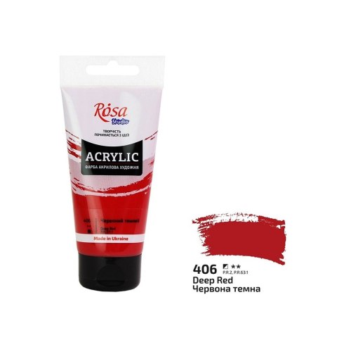Farba akrylowa Rosa Studio 75ml DARK RED 406 Farba akrylowa Rosa Studio 75ml DARK RED 406