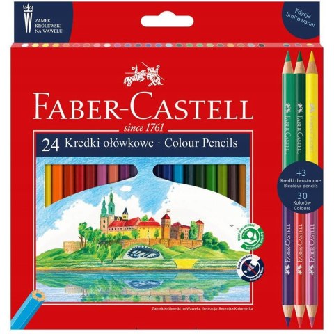 Kredki ołówkowe ZAMEK 24kolory + 3 kredki dwustronne edycja limitowana 201481 FABER-CASTELL Kredki ołówkowe ZAMEK 24kolory + 3 kredki dwustronne edycja limitowana 201481 FABER-CASTELL