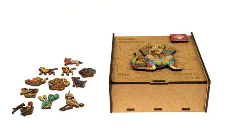 Puzzle drewniane 90 elementów 23x20cm PIES 0422-0004-05 Panta Plast Puzzle drewniane 90 elementów 23x20cm PIES 0422-0004-05 Panta Plast