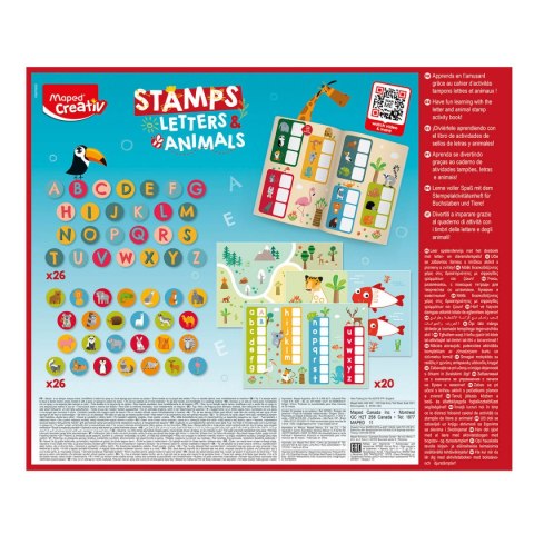 Kolorowe Stempelki literki i zwierzątka Creativ 907060 MAPED Kolorowe Stempelki literki i zwierzątka Creativ 907060 MAPED