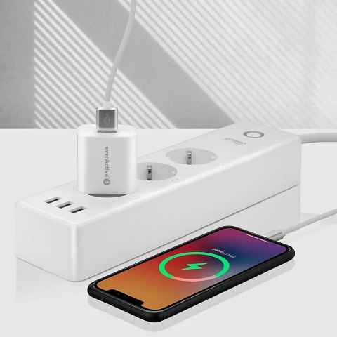 Ładowarka sieciowa 230V EVERACTIVE SC-250Q 1xUSB-A 18W biała Ładowarka sieciowa 230V EVERACTIVE SC-250Q 1xUSB-A 18W biała