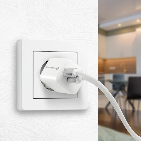 Ładowarka sieciowa 230V EVERACTIVE SC-330Q 1xUSB-A + 1xUSB-C 20W biała Ładowarka sieciowa 230V EVERACTIVE SC-330Q 1xUSB-A + 1xUSB-C 20W biała