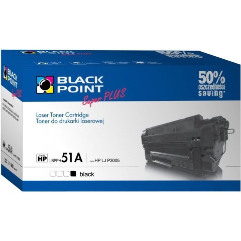 Toner BLACK POINT (LBPPH51A) czarny 8400str zamiennik HP (51A/Q7551A) LaserJet P3005/M3027mpf/M3035 Toner BLACK POINT (LBPPH51A) czarny 8400str zamiennik HP (51A/Q7551A) LaserJet P3005/M3027mpf/M3035