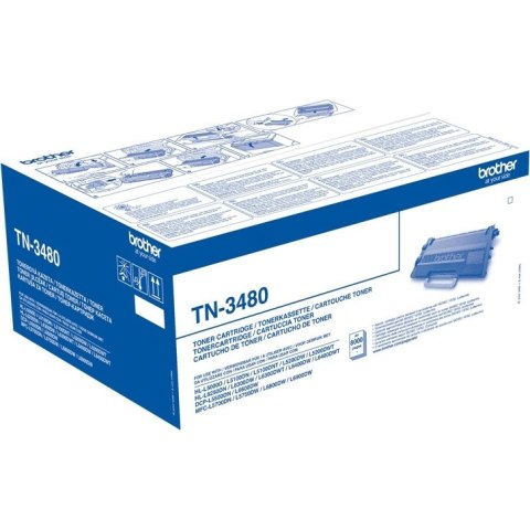 Toner BROTHER (TN-3480) czarny 8000str Toner BROTHER (TN-3480) czarny 8000str