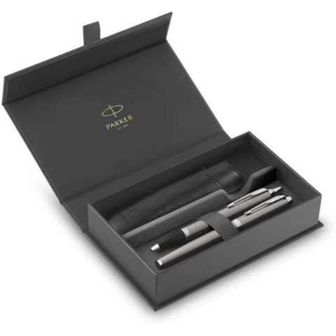 Zestaw długopis + pióro IM Srebrny CT w pudełku z etui 2214458 PARKER Zestaw długopis + pióro IM Srebrny CT w pudełku z etui 2214458 PARKER