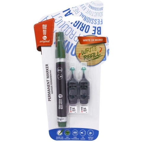 Marker permanentny MEMOBE + 2 ampułki, okrągła końcówka, zielony MM011-04 Marker permanentny MEMOBE + 2 ampułki, okrągła końcówka, zielony MM011-04
