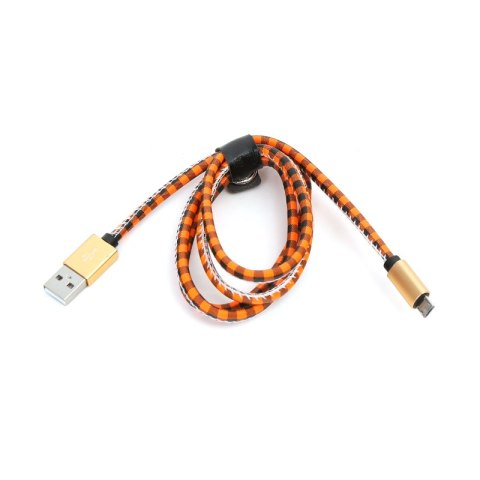 Kabel USB-A -> microUSB 1m 2,4A pomarańczowy PLATINET MAMBA (43325) Kabel USB-A -> microUSB 1m 2,4A pomarańczowy PLATINET MAMBA (43325)