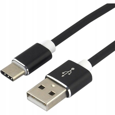 Kabel USB -> USB-C 1,5m 3A silikonowy czarny EVERACTIVE (CBS-1.5CB) Kabel USB -> USB-C 1,5m 3A silikonowy czarny EVERACTIVE (CBS-1.5CB)