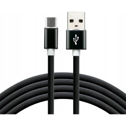 Kabel USB -> USB-C 1m 3A silikonowy czarny EVERACTIVE (CBS-1CB)