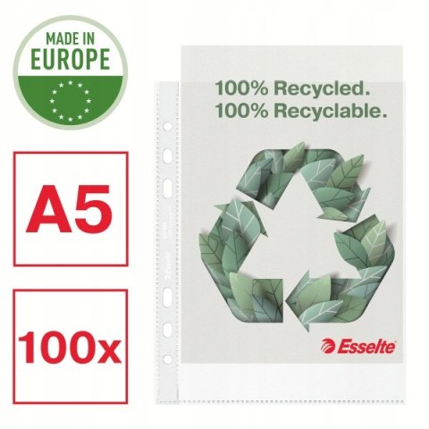 Koszulka groszkowa Recycled Premium PP 70 mic. A5 opakowanie 100 sztuk 627495 ESSELTE Koszulka groszkowa Recycled Premium PP 70 mic. A5 opakowanie 100 sztuk 627495 ESSELTE