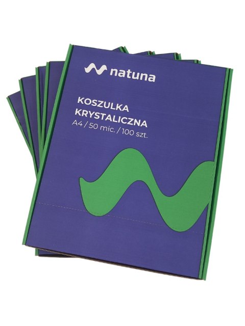 Koszulka krystaliczna A4 50mic NATUNA (100szt) w pudełku Koszulka krystaliczna A4 50mic NATUNA (100szt) w pudełku