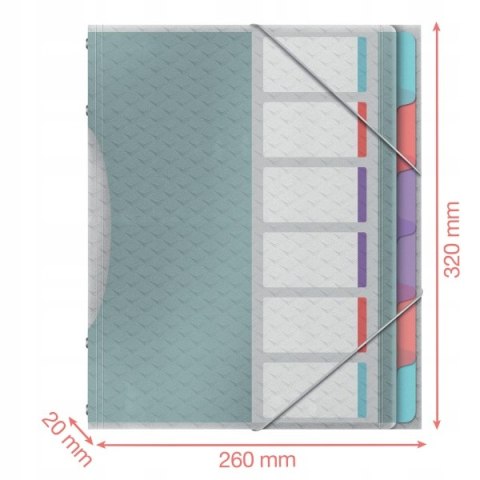 Teczka segregująca z 6 przekładkami ESSELTE COLOUR"ICE z 626255 Teczka segregująca z 6 przekładkami ESSELTE COLOUR"ICE z 626255